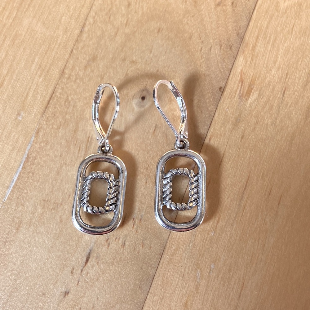 Silver plated earrings NWOT